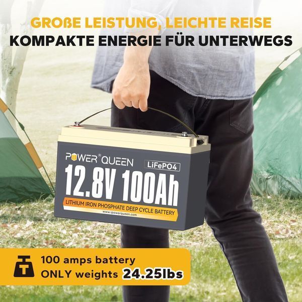 Аккумулятор LifePo4 100Ач 12,8V BMS PowerQueen (Германия) 2250787443 фото