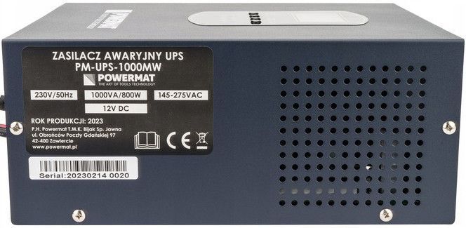 ДБЖ Powermat 1000ВА 800Вт чиста синусоїда (Польща) 1987228522 фото