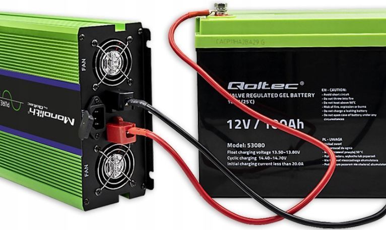 Инвертор 12 230 с чистой синусоидой 2000Вт/4000Вт Qoltec (Польша) 2440051038 фото