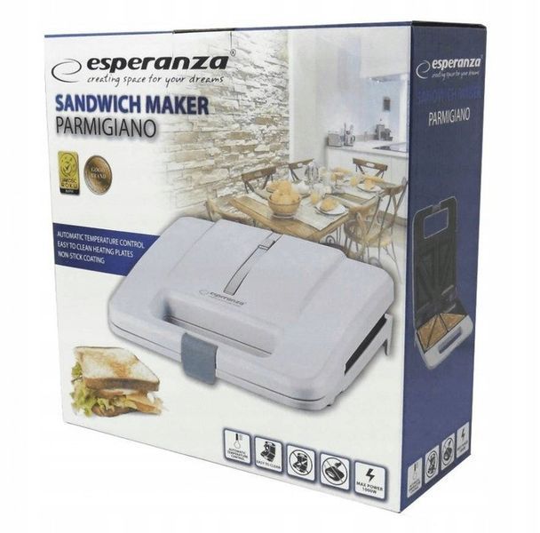 Бутербродниця Esperanza EKT010W 1000 W (Польща) 1687875163 фото