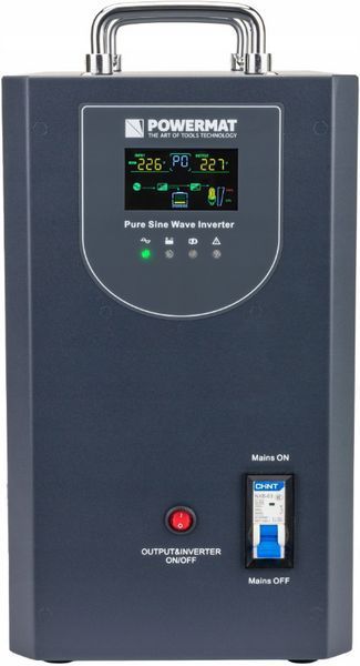 ДБЖ Powermat 3000ВА 2400Вт чиста синусоїда + акумулятор Powermat 12В 100Ач (Польша) 1999820948 фото
