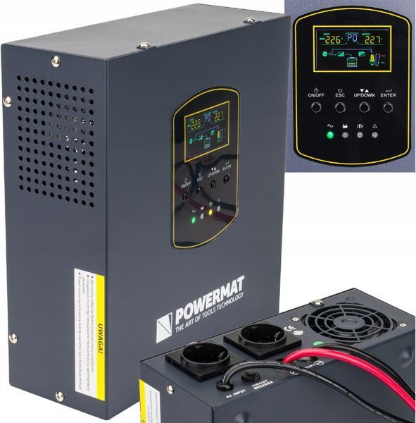 ИБП Powermat 500ВА 300Вт чистая синусоида + аккумулятор Powermat 12В 100Ач (Польша) 1999862136 фото