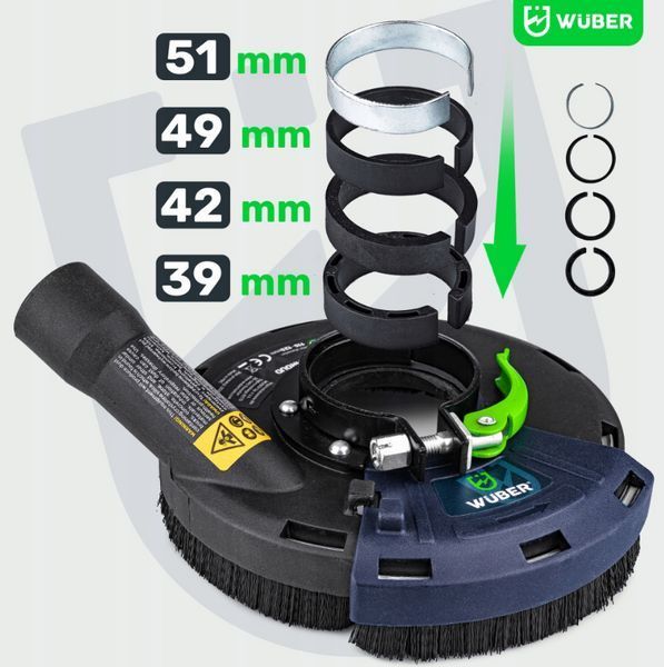Пилозахисний кожух для КШМ 115-125мм + 2 диски Wuber (Польща) 2541805452 фото