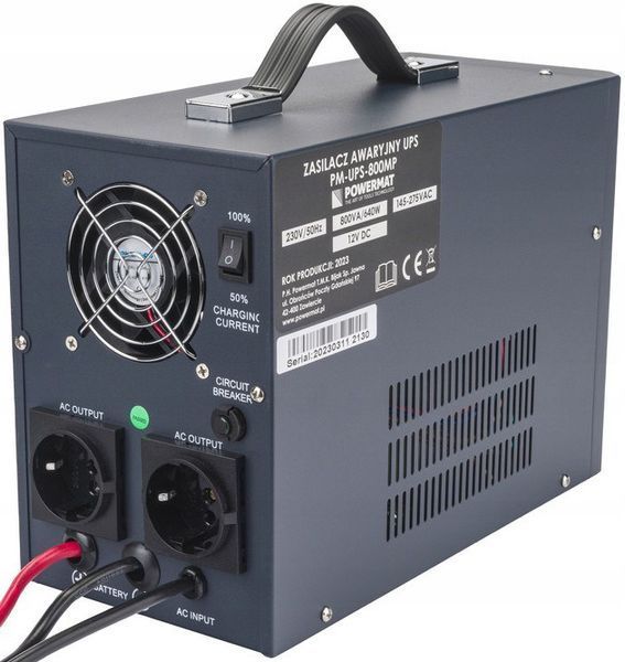 ДБЖ Powermat 800ВА 600Вт чиста синусоїда + акумулятор Powermat 12В 100Ач (Польща) 1999868885 фото