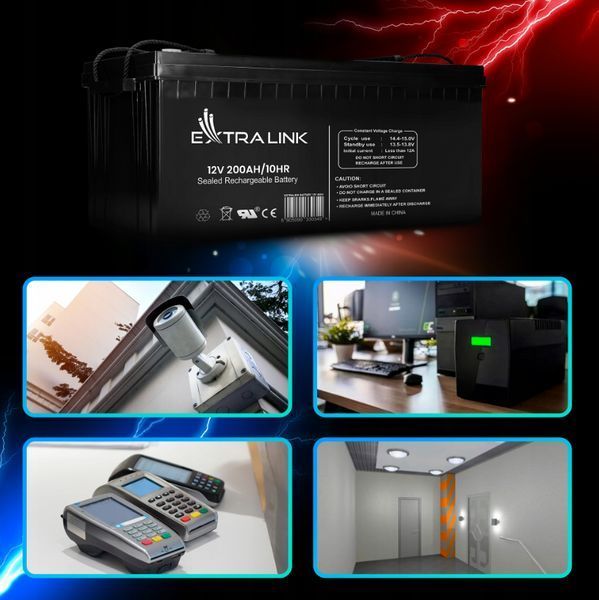 Акумулятор AGM 12В 200А&middot;год Extralink (Польща) 2268735282 фото