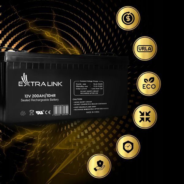Акумулятор AGM 12В 200А&middot;год Extralink (Польща) 2268735282 фото