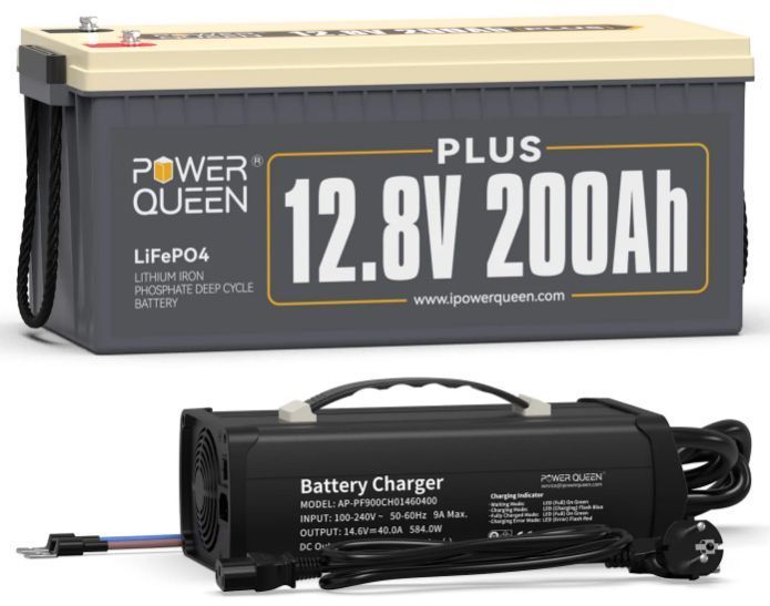 Аккумулятор LifePo4 200Ач Plus 12,8V 2560Wh BMS PowerQueen (Германия) 2292667923 фото