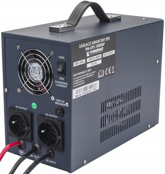 ИБП Powermat 1000ВА 800Вт чистая синусоида + аккумулятор Powermat 12В 100Ач (Польша) 1999892345 фото