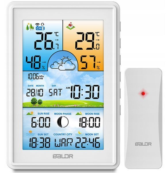Метеостанция беспроводная Baldr BD-906 WHITE (Польша) 1907915683 фото