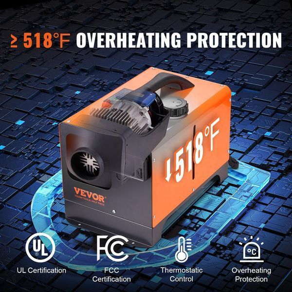 Автономный дизельный обогреватель Vevor 8кВт + Bluetooth (Германия) 2453898121 фото