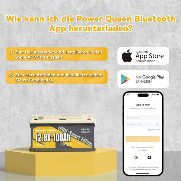 Аккумулятор LifePo4 100Ач 12,8V Smart Bluetooth BMS PowerQueen (Германия) 2283966275 фото