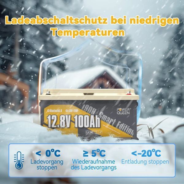 Аккумулятор LifePo4 100Ач 12,8V Smart Bluetooth BMS PowerQueen (Германия) 2283966275 фото