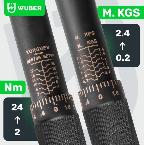 Динамометричний ключ 1/4" 2-24нм Wuber (Польща) 2381203752 фото