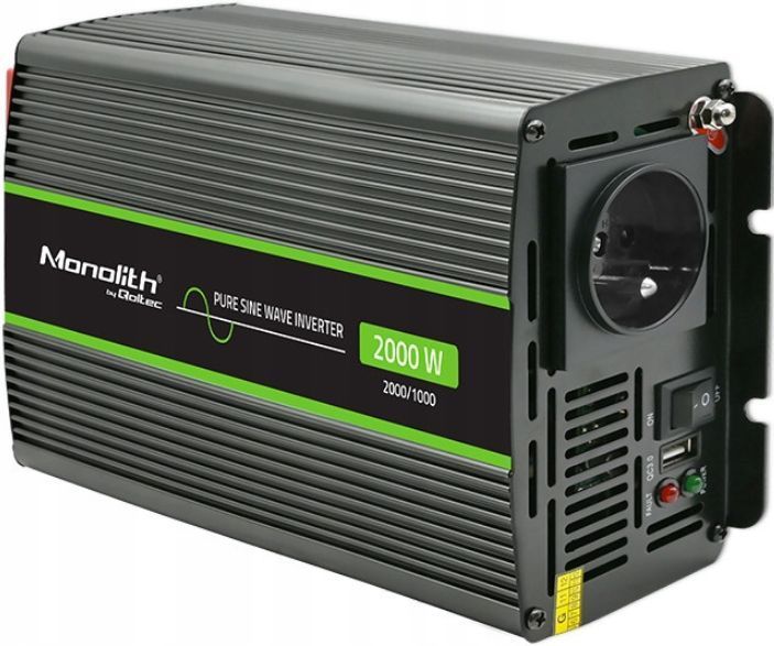 Инвертор 12 230 с чистой синусоидой 2000Вт Qoltec (Польша) 2328871045 фото