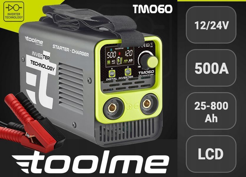 Инверторное пуско-зарядное устройство Toolme 500A 12/24В (Польша) 2762346370 фото