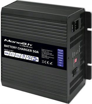 Зарядний пристрій для акумуляторів LiFePO4 AGM GEL SLA 50A 12V Qoltec (Польща) 2447996663 фото